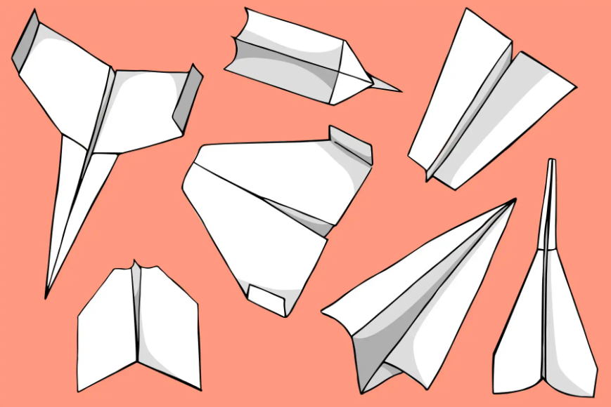 illustration of paper airplanes