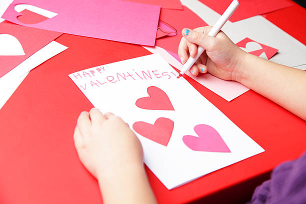 Valentine's Day Card with child's hand