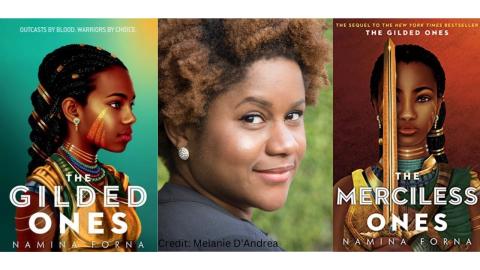 Author headshot and book covers