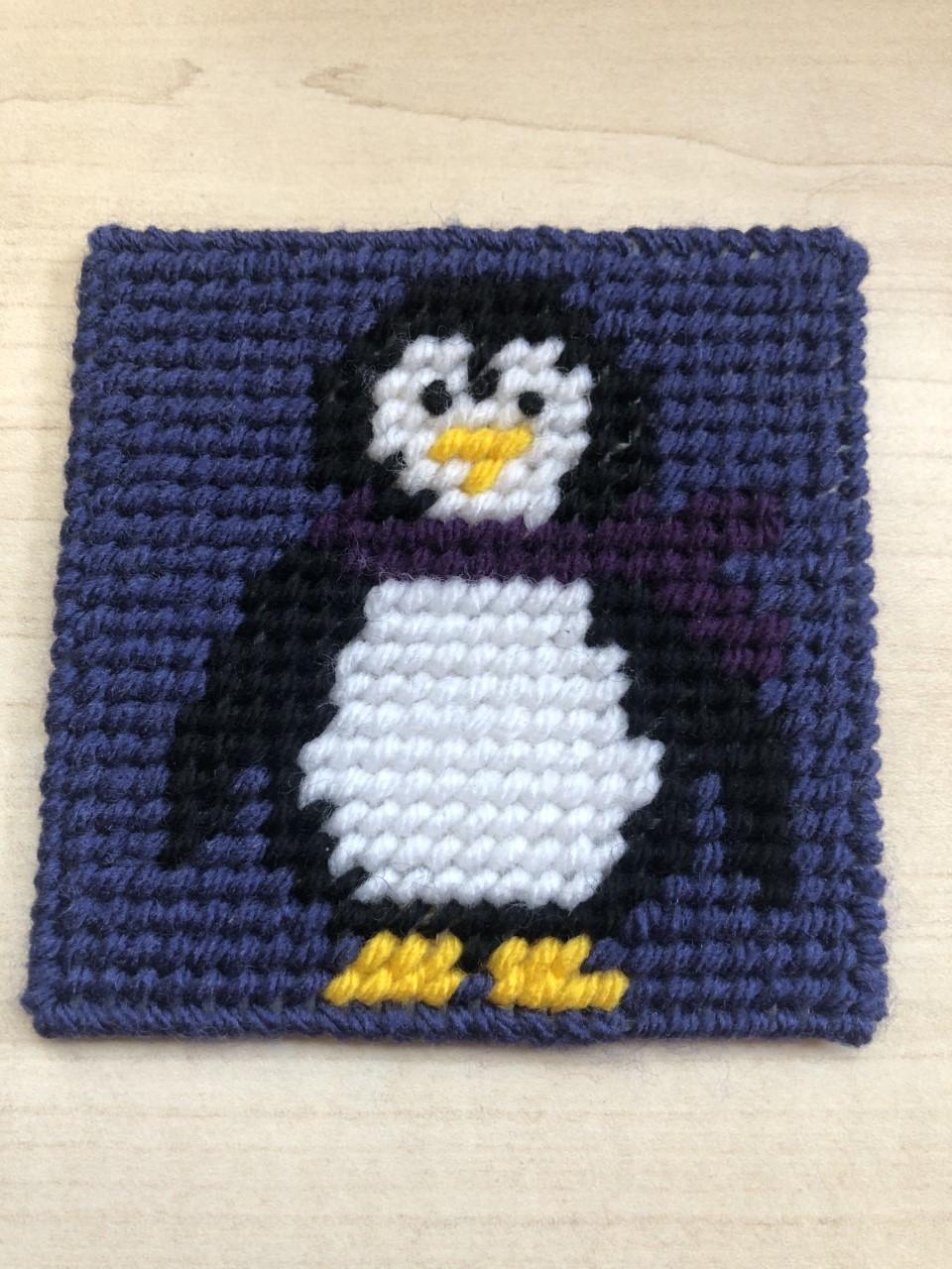 penguin needlepoint