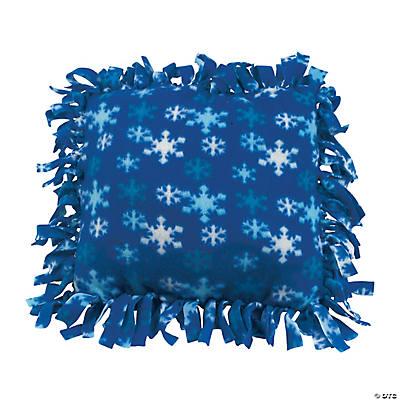 snowflake patterned knot pillow