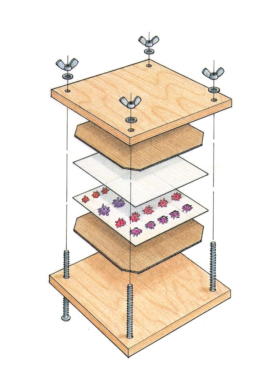 flower press assembly